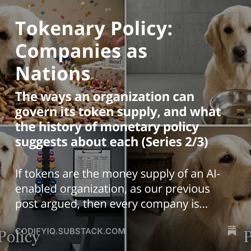 Tokenary Policy: Companies as Nations